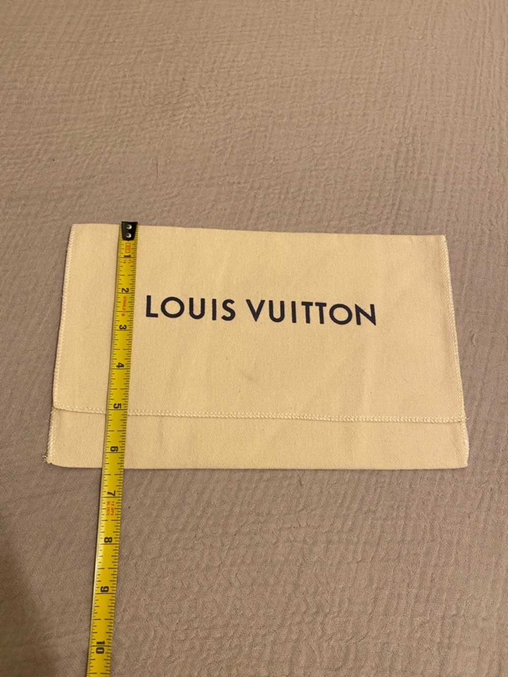 Louis Vuitton Cream Dust Pouch with Black Logo - Picture 5 of 6
